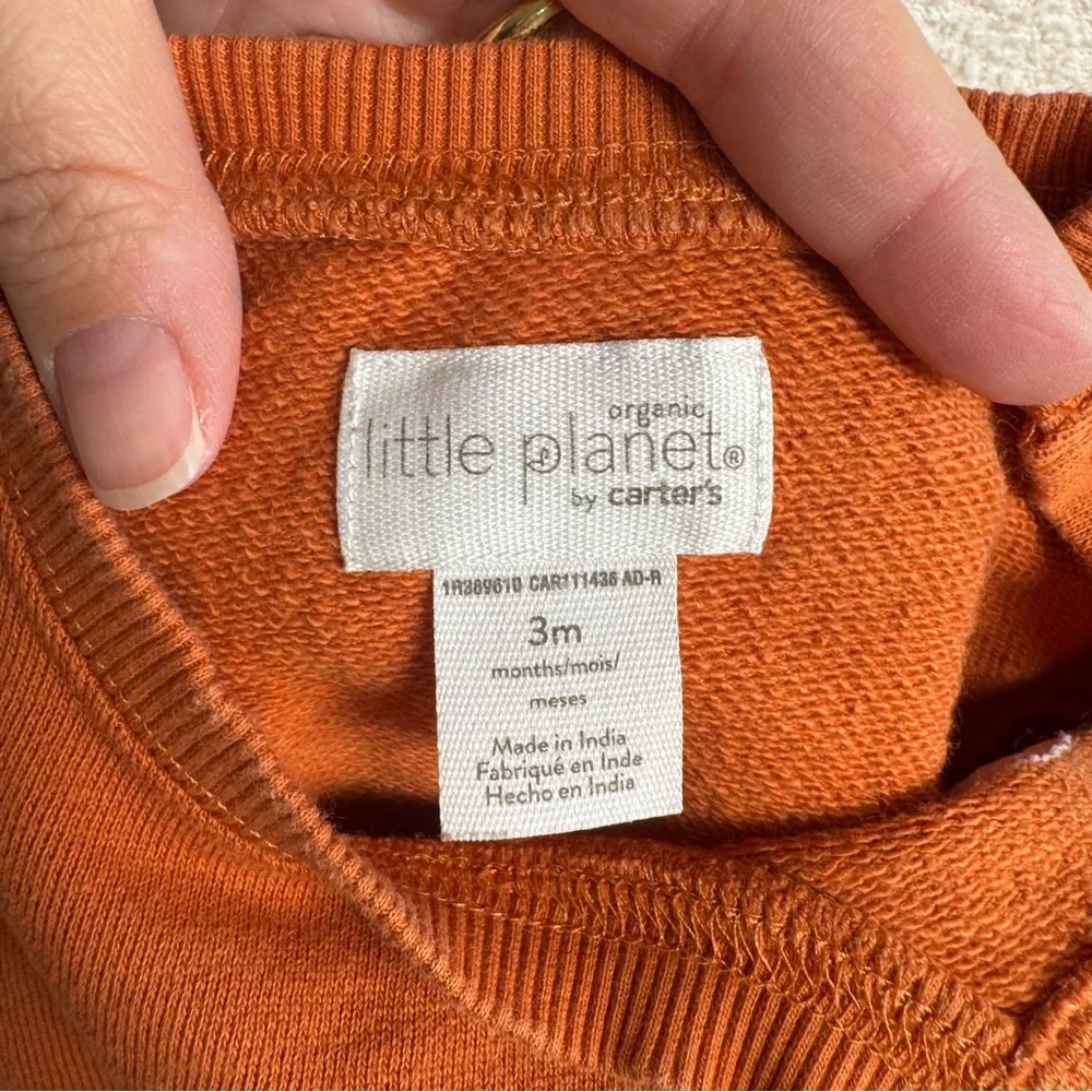 Oh Hi Pumpkin Pie Harvest Orange Long‎ Sleeve Sweatshirt Body Suit Size 3 months